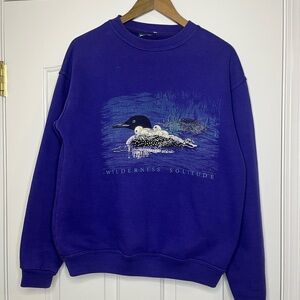 Purple Vintage Northern Reflections Loon Sweater
